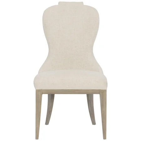 Transitional Upholstered Side Chair with Welt Trim